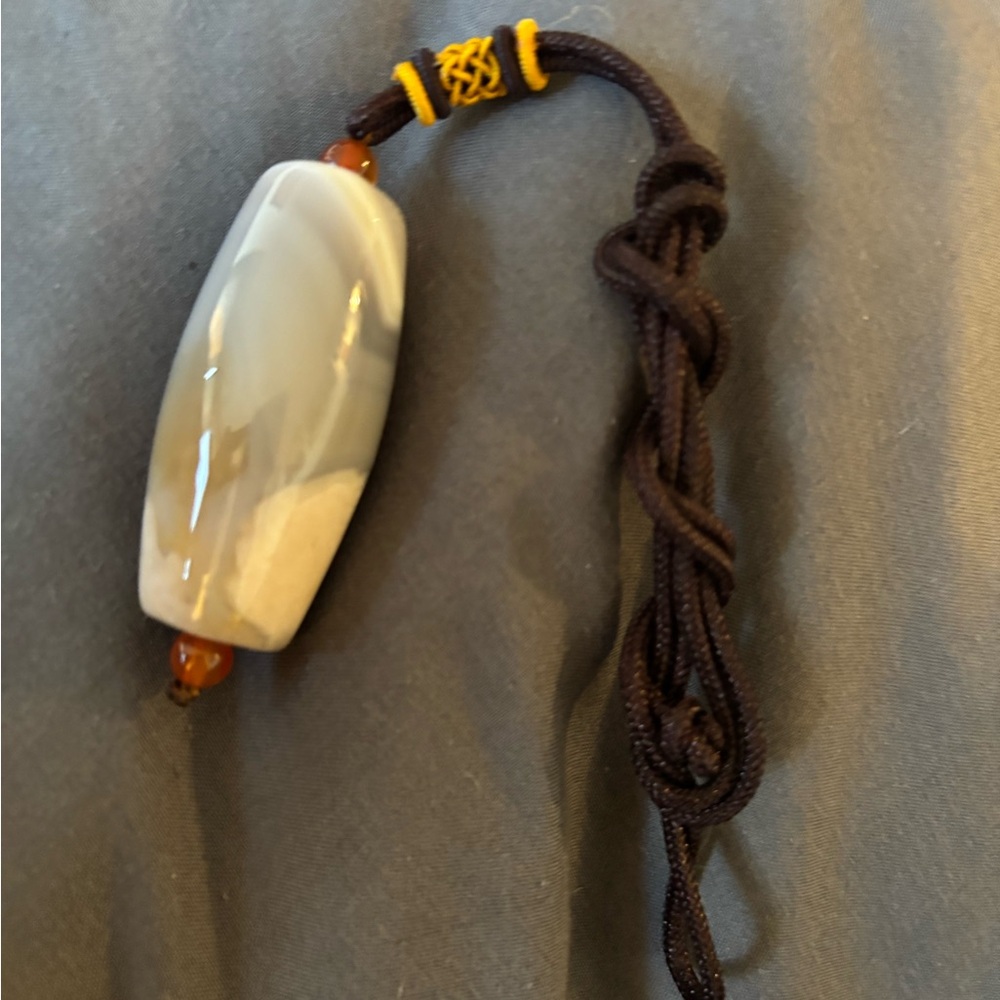 Flower Agate Pendant Necklace